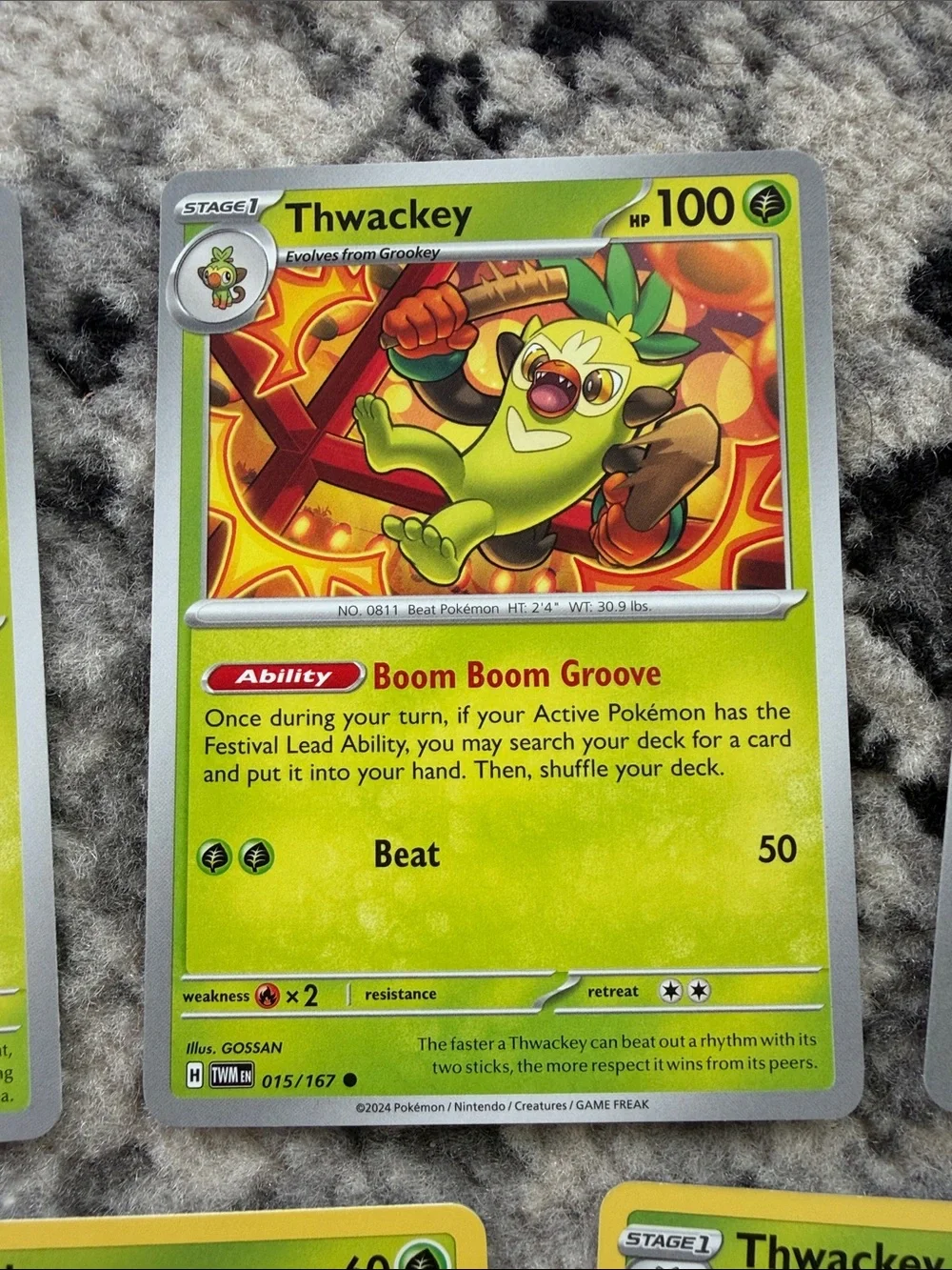 Grookey, Thwackey & Rillaboom Lot | Twilight Masquerade + Shining Fates ✨5/$25✨